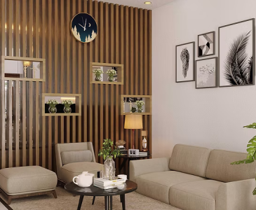 WPC Timber Tubes installed by Swastik Wall Decor & Interiors