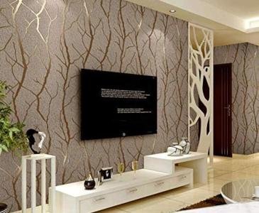 Living Room Wallpapers installed by Swastik Wall Decor & Interiors