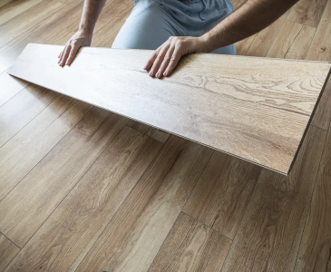 SPC Flooring (Waterproof & Durable) installed by Swastik Wall Decor & Interiors