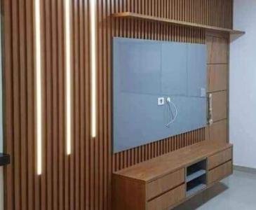 WPC Louvers Panel installed by Swastik Wall Decor & Interiors
