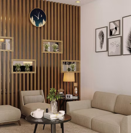WPC Timber Tubes installed by Swastik Wall Decor & Interiors