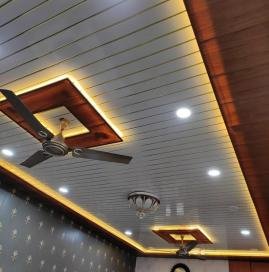 PVC Panel Ceiling installed by Swastik Wall Decor & Interiors