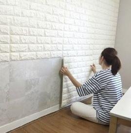 3D Foam Tiles installed by Swastik Wall Decor & Interiors