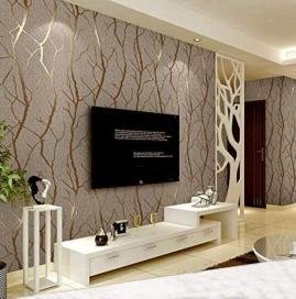 Living Room Wallpapers installed by Swastik Wall Decor & Interiors