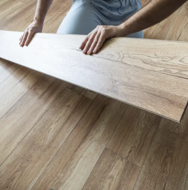 SPC Flooring (Waterproof & Durable) installed by Swastik Wall Decor & Interiors